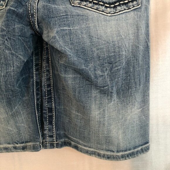 Miss Me Boyfriend  Bermuda Denim Med Wash Shorts Ladies 26 - Picture 11 of 14